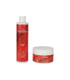 Set 2 produse de par nuantatoare rosu 450ml, Maternatura, eco-bio, sampon 250ml si masca de par 200ml