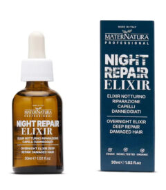 Ulei elixir de par reparator de noapte 30ml, MaterNatura, reconstruieste eficient firul de par