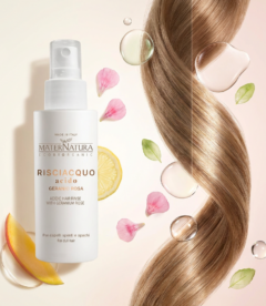 Spray acid pentru par MaterNatura 150ml cu acizi din fructe si muscata trandafir, pre si post uscare, pentru stralucire, netezire, anti-frizz, par tern si electrizat, eco bio organic