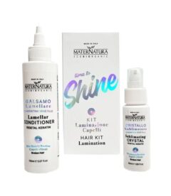 Kit de laminare pentru parul fragil cu cheratina vegetala, Maternatura, balsam de par 150ml si lotiune sublimatoare 50ml